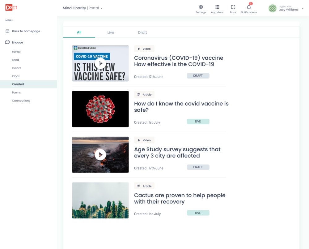 Engage – Created Engage – Created